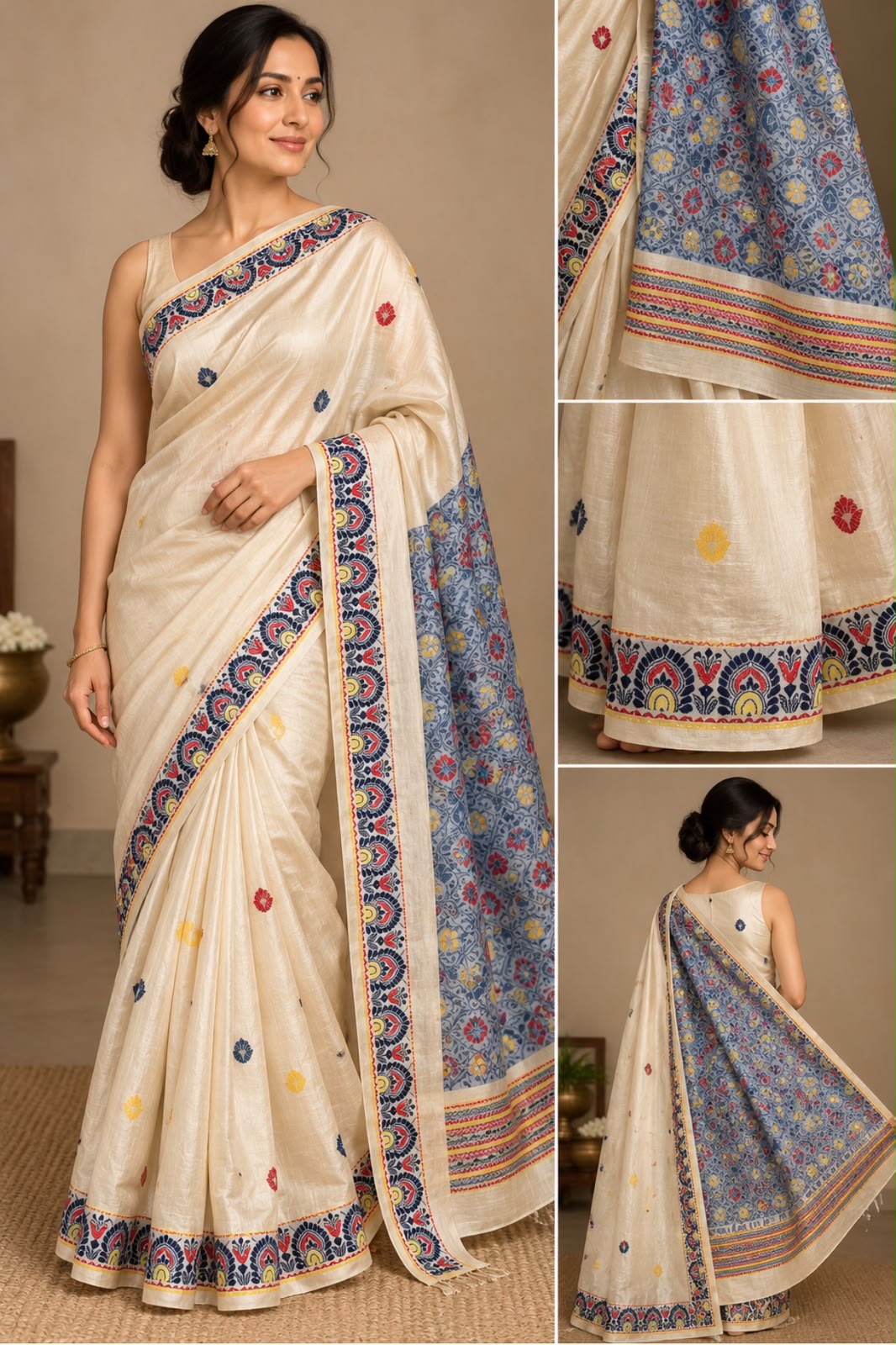 Premium Pure Tussar Silk Saree – Kolkata